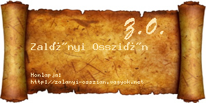 Zalányi Osszián névjegykártya